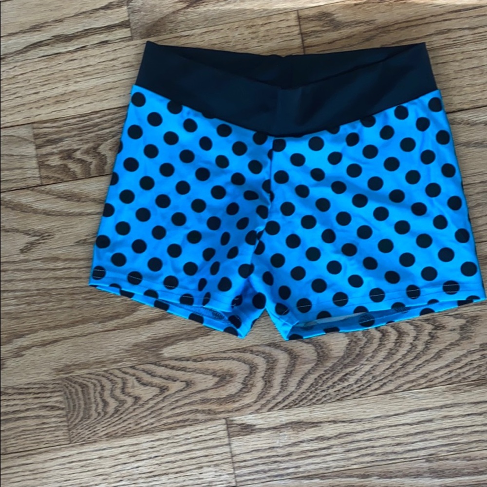 polka dot blue shorts